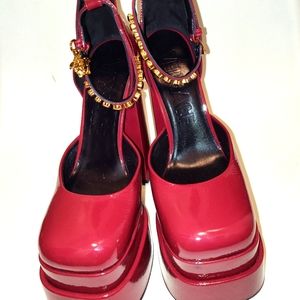 NEW Red Patent Leather D'Orsay Pumps (Mary Jane)